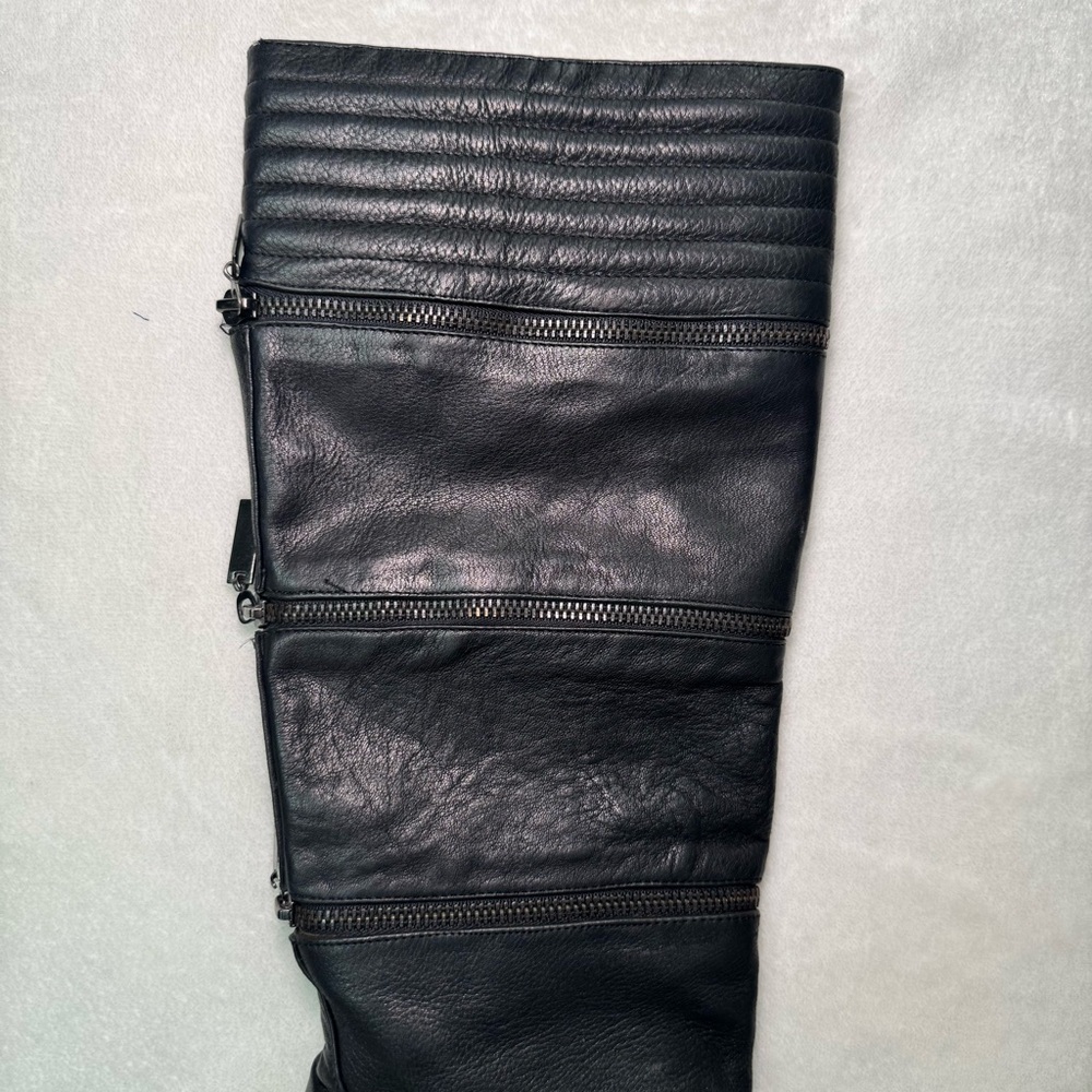 Fabulous Y2K Geren Ford Convertible Leather Stiletto Boots w/ a Grunge Punk Vibe - Picture 4 of 15